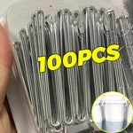 pinces rideaux moderne argentées métal résistant rouille 100pcs accessoire draperie fenêtre