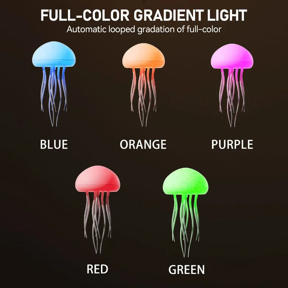 lampe led forme méduse tentacules base plate couleur multicolore moderne veilleuse ambiance