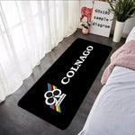 tapis noir colnago moderne imperméable antidérapant salon entrée exercice extérieur oriental 60x180cm
