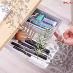boîte rangement blanc moderne organisation nourriture crayons couleur bloc notes scie flacon étiquette