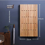 panneau mural bois naturel moderne ligne verticale simple deco murale porte manteau rangement