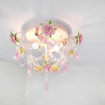 lampe rose fleurs relief translucides romantique chambre fille salon couloir
