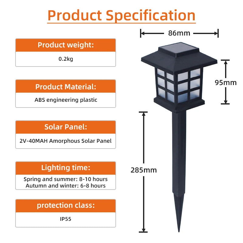lumières solaires led jardin noires carreaux blancs modernes piquetextérieur étanches ip66