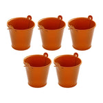 petits seaux métal galvanisé blanc rose bleu rouge violet vert orange jaune anneaux métalliques