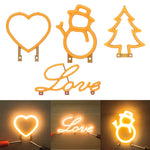 lampe led neon forme étoile clip fixation cable decoration feste