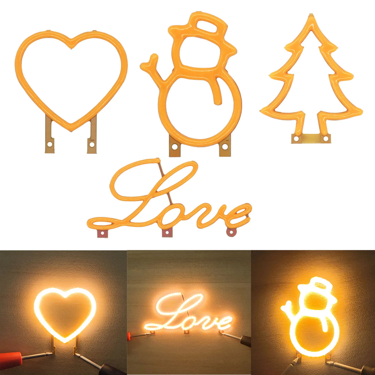 lampe led neon forme étoile clip fixation cable decoration feste