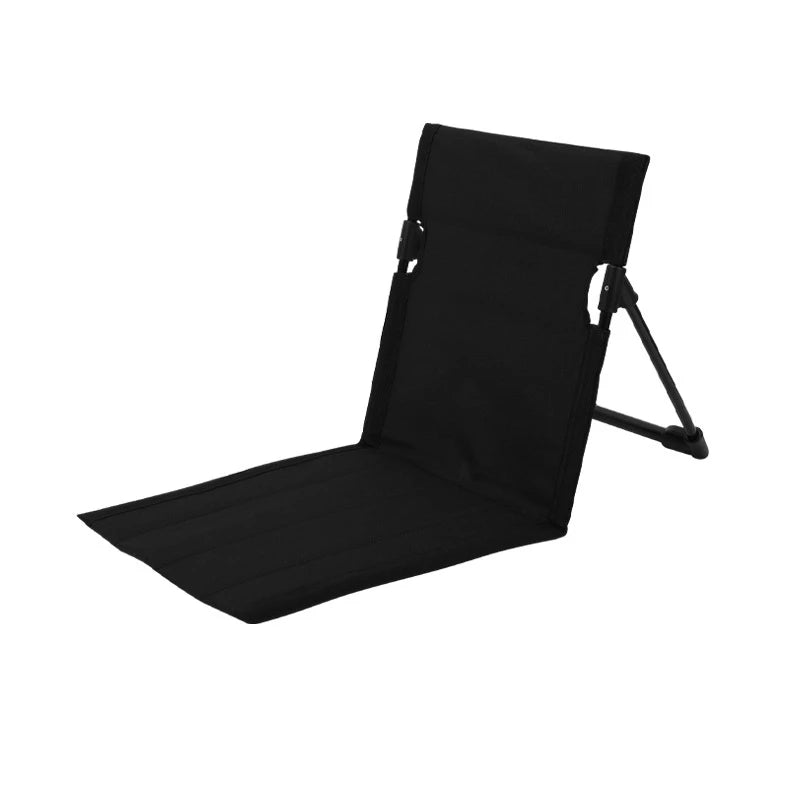 chaise pliable moderne portable clips sac rangement beige noir extérieur camping plage
