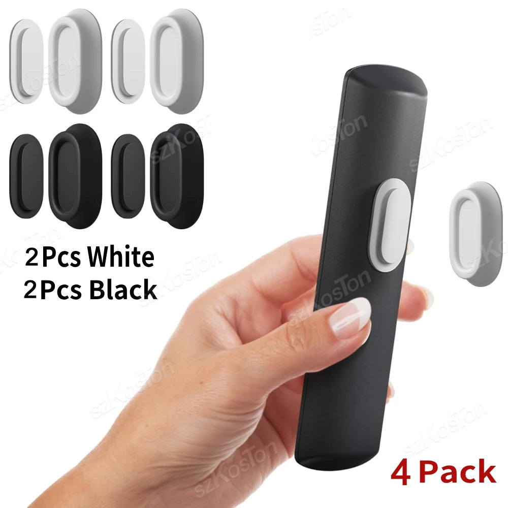 support mural magnétique télécommandes noir blanc adhésif moderne pratique ovale rond multiples