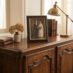 cadres photo acrylique mdf ornementés baroque vintage marron foncé table mur