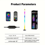 lampe sol led moderne controle app telecommande rgb noire 122cm haute qualité decoration intérieure