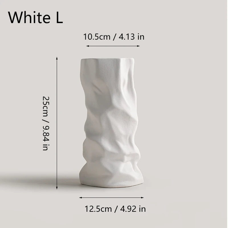 vases texturés modernes céramique blanc orange noir roses intérieur décoration minimaliste