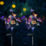 lampe solaire décorative papillons fleurs multicolore moderne extérieur jardin camping festivité mariage
