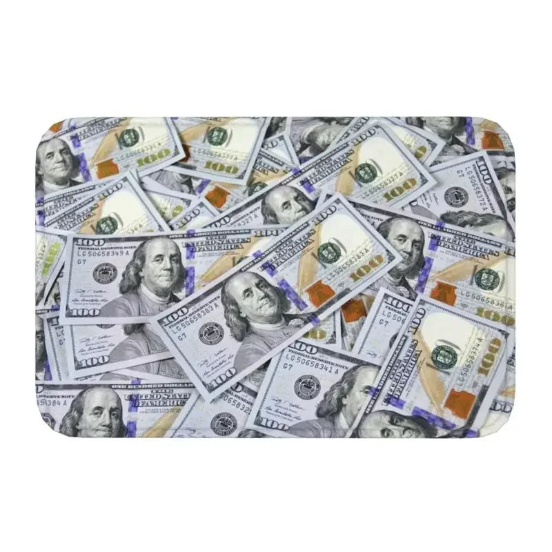 tapis vert moderne billets dollars antidérapant imperméable usage extérieur intérieur porte sol