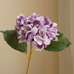 bouquet artificiel hortensia bleu clair blanc rose pâle vert clair moderne minimalisteintérieur decoration