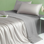 drap plat uni satiné vert clair moderne élégant tissu microfibre soie été polyester frais