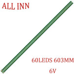 bande led vert jaune 603mm 60leds connecteurs modernes téléviseur rétroéclairage invisible
