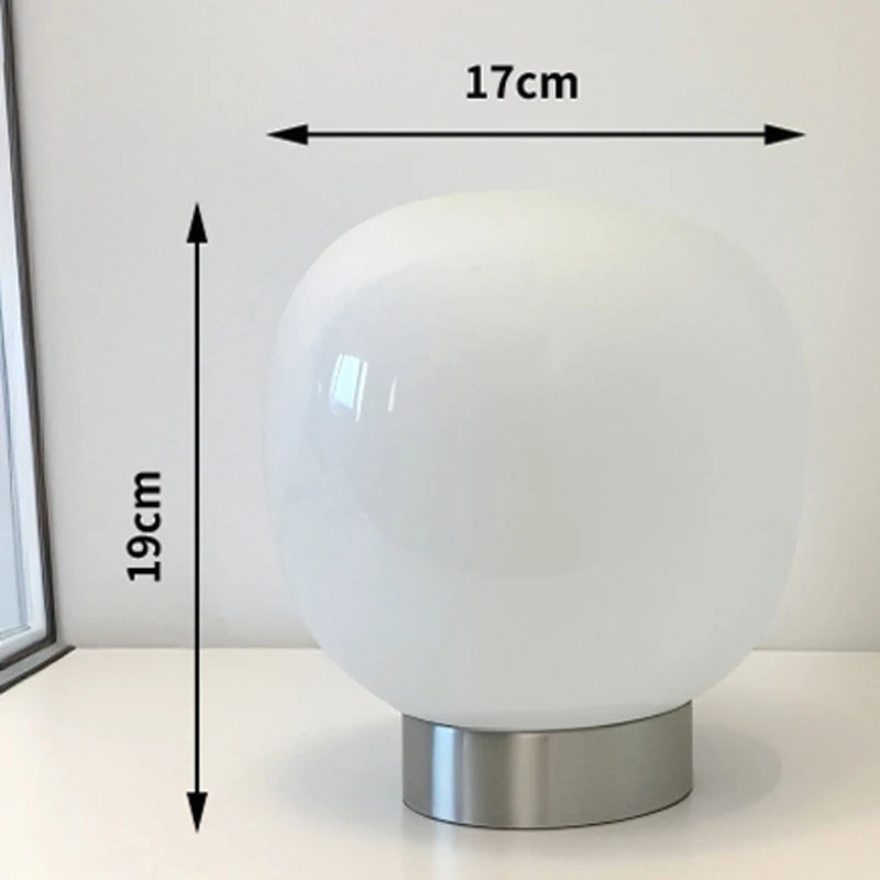 lampe table verre argent led éclairage doux art déco chambre salon