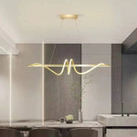 lumière suspendue moderne abstraite 100cm 120cm noir blanc doré minimaliste
