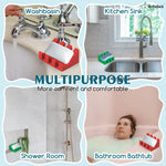 support savon silicone vert rouge moderne salle bain cuisine durable auto drainant éponges