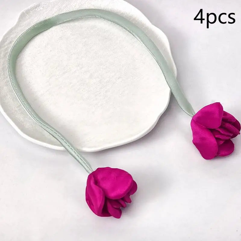 boucles rideau fleurs artificielles couleurs vives moderne adhésif inclusion rubans soutien