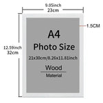 cadre photo moderne bois noir blanc minimaliste suspension 21x30cm