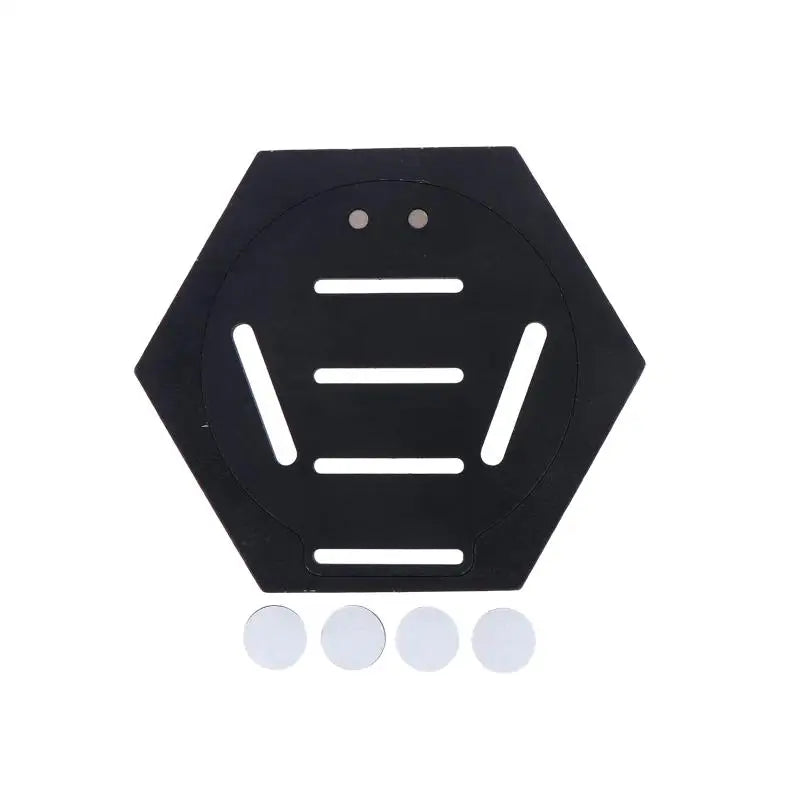présentoir support médaille noir hexagonal moderne ligne blanche bois décoration muriale compétition gymnastique