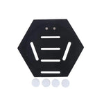 présentoir support médaille noir hexagonal moderne ligne blanche bois décoration muriale compétition gymnastique