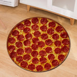tapis rond moderne pizza motifs floraux adhésif polypropylène maison chambreextérieur salon