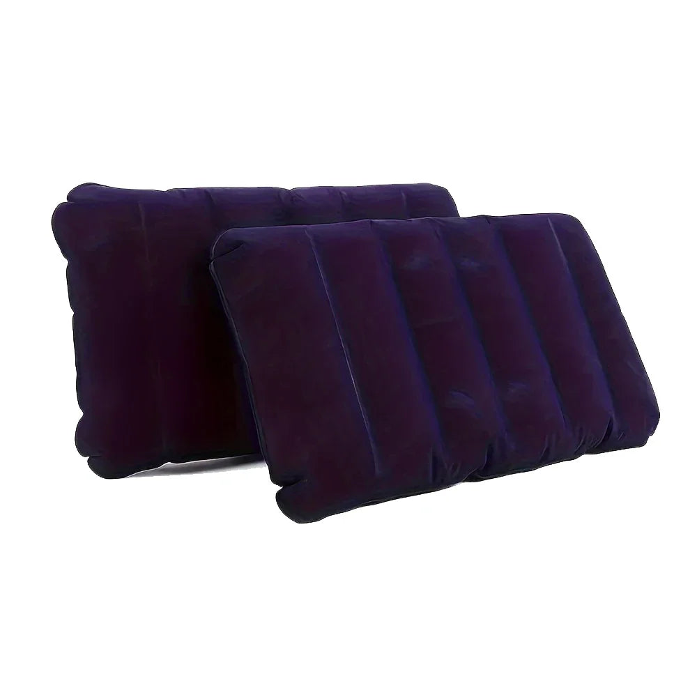 oreiller gonflable moderne couleurs variées vert gris bleu rouge violet texture douce