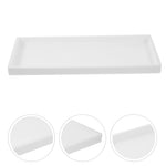 plateau rangement silicone gris moderne bijoux soins beauté brosses dents minimaliste comptoir salle bain