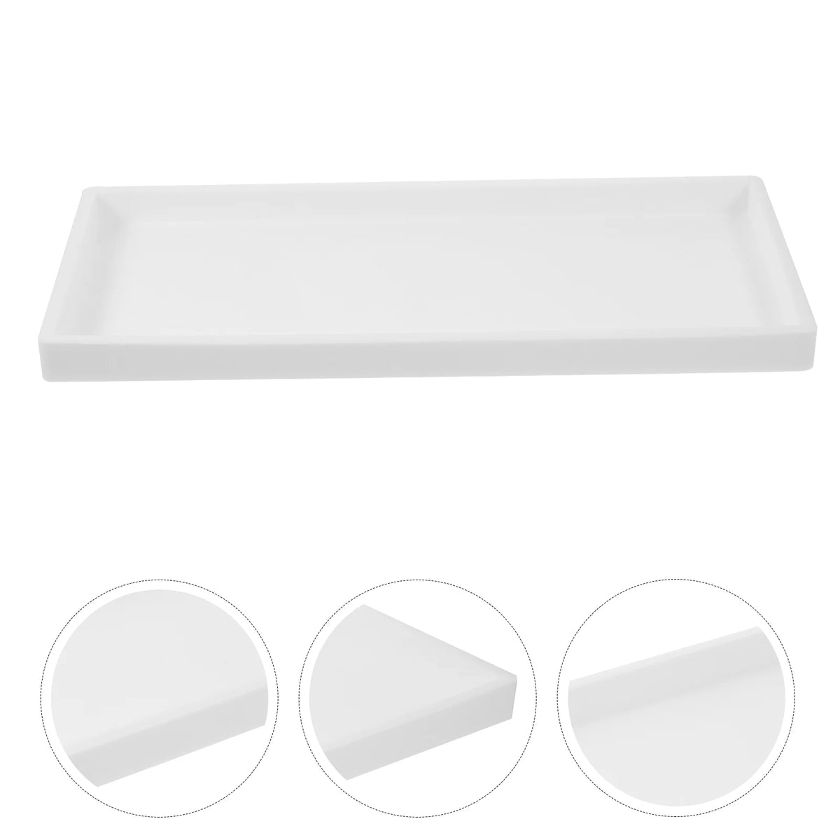 plateau rangement silicone gris moderne bijoux soins beauté brosses dents minimaliste comptoir salle bain
