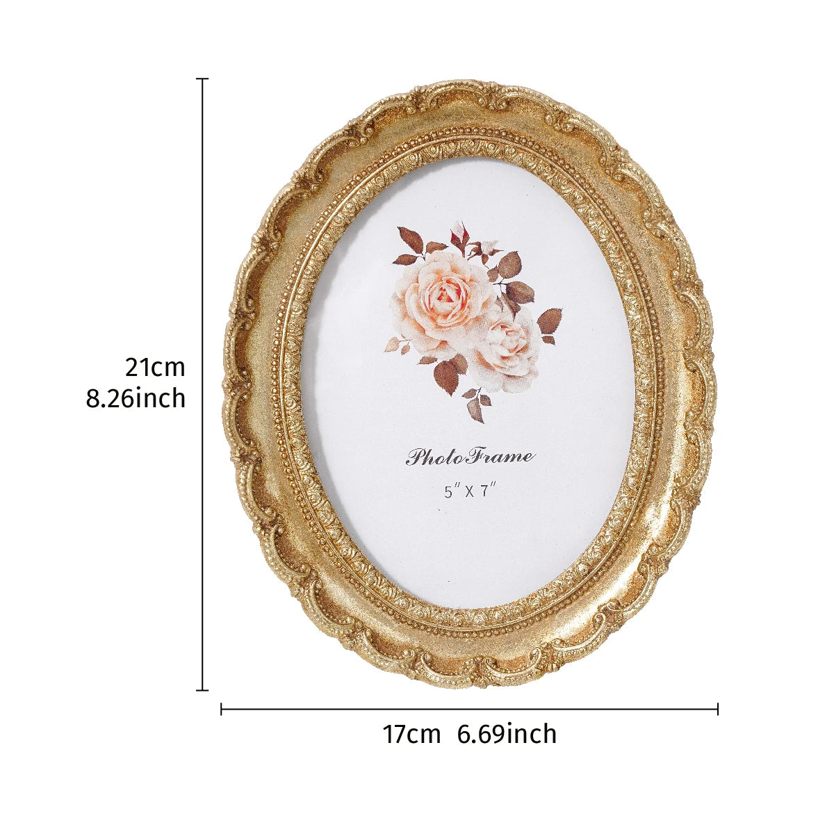 cadre photo résine or ornements floraux classique vintage pied noir decoration maison