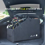 boîte rangement vélo pliant noir tissu uni pratique poignées fermeture glissière durable nylon