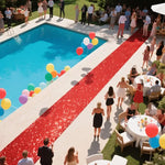 tapis rouge brillant pailleté moderne couleur rouge vif occasion cérémonie mariage noël glamour événement
