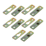 crochets métalliques vert doré industriels 58mm 20mm supports muraux plaques lisses brillantes central
