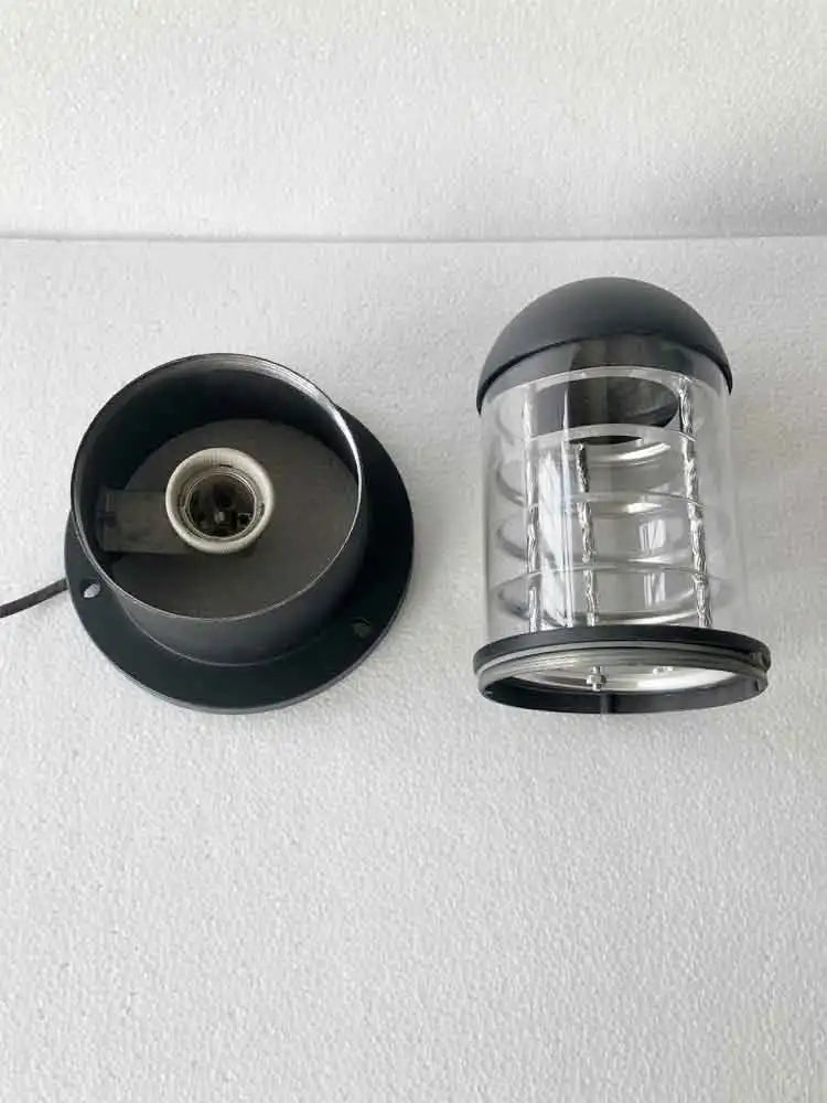 lampe table moderne transparente noir sans ampoule industrielle e27 led aluminium ip65