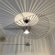 Lustre suspendu chapeau de paille design français pour salon et salle à manger - Décoration moderne