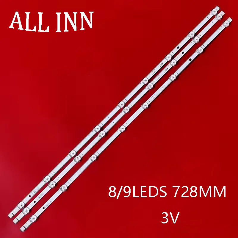 bande led blanc connecteurs cables moderne 728mm 3v lcd télévision remplacement đèn led trắng