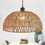 abat jour tressé naturel rustique moderne opacité suspension 30cm 300mm