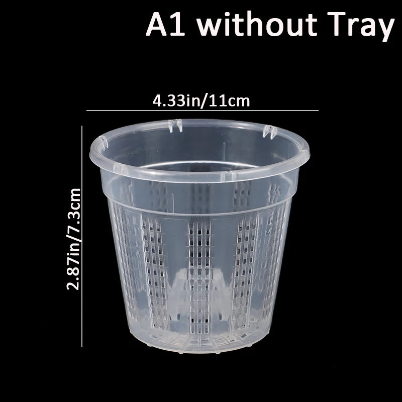 pots fleurs transparents perforés modernes assiette drainage jardinière jardin domestique