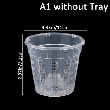 pots fleurs transparents perforés modernes assiette drainage jardinière jardin domestique