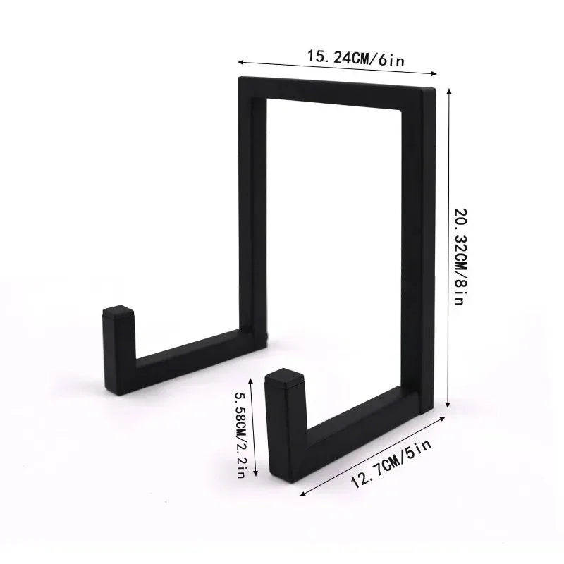 présentoir vinyles noir minimaliste structure ouverte support cd décoration murale meuble salon industriel