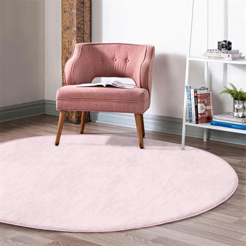 tapis rond solide antidérapant polyester lavable maison salle bain extérieur moderne minimaliste vert menthe