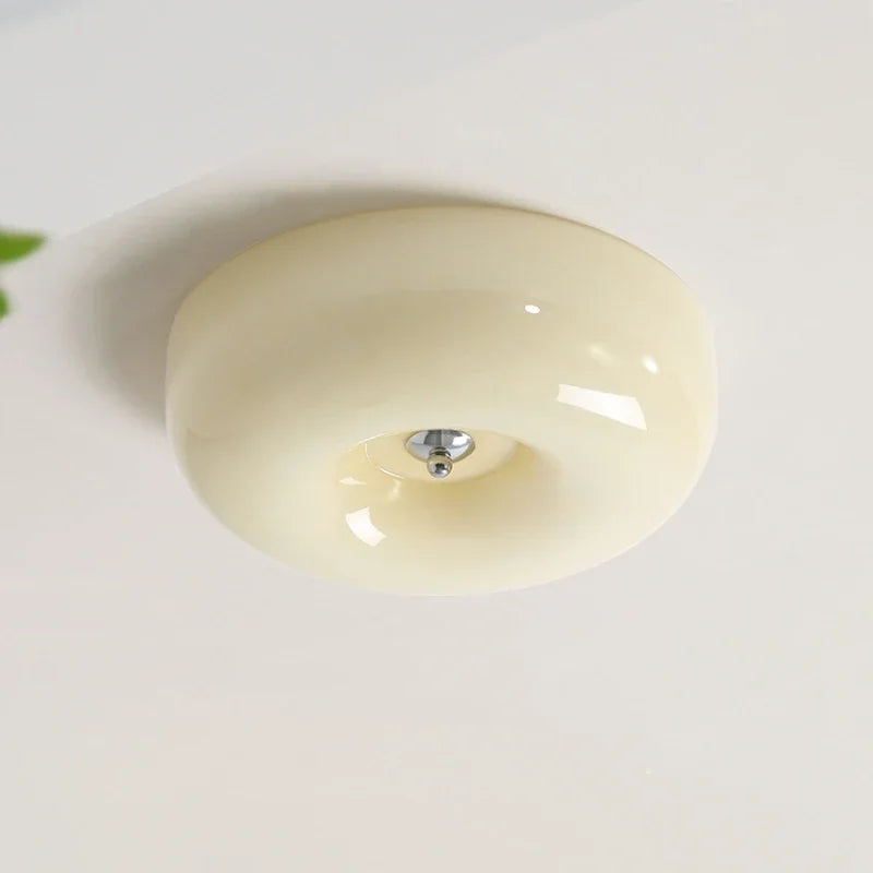 lampe moderne blanc crème texture lisse ampoule led 6000k 3000k éclairage quotidien cuisine montée