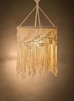 suspension macramé tissé main franges boho chic corde coton beigeclair designintérieur