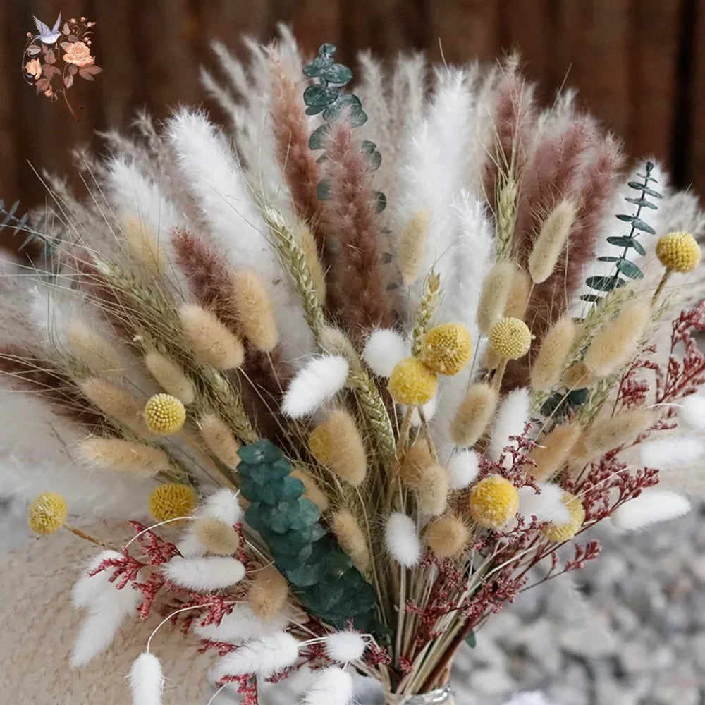 bouquet fleurs séchées naturelles décoration maison rustique bohème anniversaire mariage