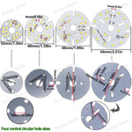 plaque led circulaire blanc 5w 560lm 32mm 40mm 48mm opacité grille led