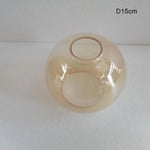 suspension boule verre moderne transparent ambre gris cognac diverse tailles