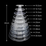 support macarons transparent moderne stand gâteaux mariage anniversaire décoration ustensiles cuisine six niveaux