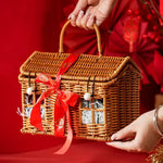 paniers osier tressés traditionnels empilables marron clair utilisation multiple respectueux environnement poignées osier